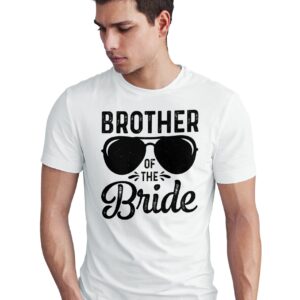 Home brother of the bride t shirt, wedding party gift, bridal shower, family matching, groom's crew, outfit, bachelor tee