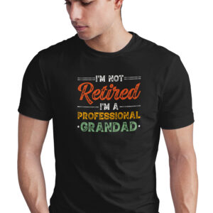 Home retired grandad t shirt, professional tee, funny grandfather gift, grandpa shirt, grandparent t granddad present for him