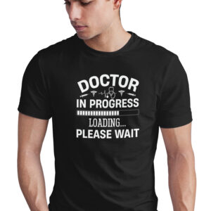 Home doctor in progress t shirt, medical student, future gift, funny loading design, graduation tee, for doctors, profession