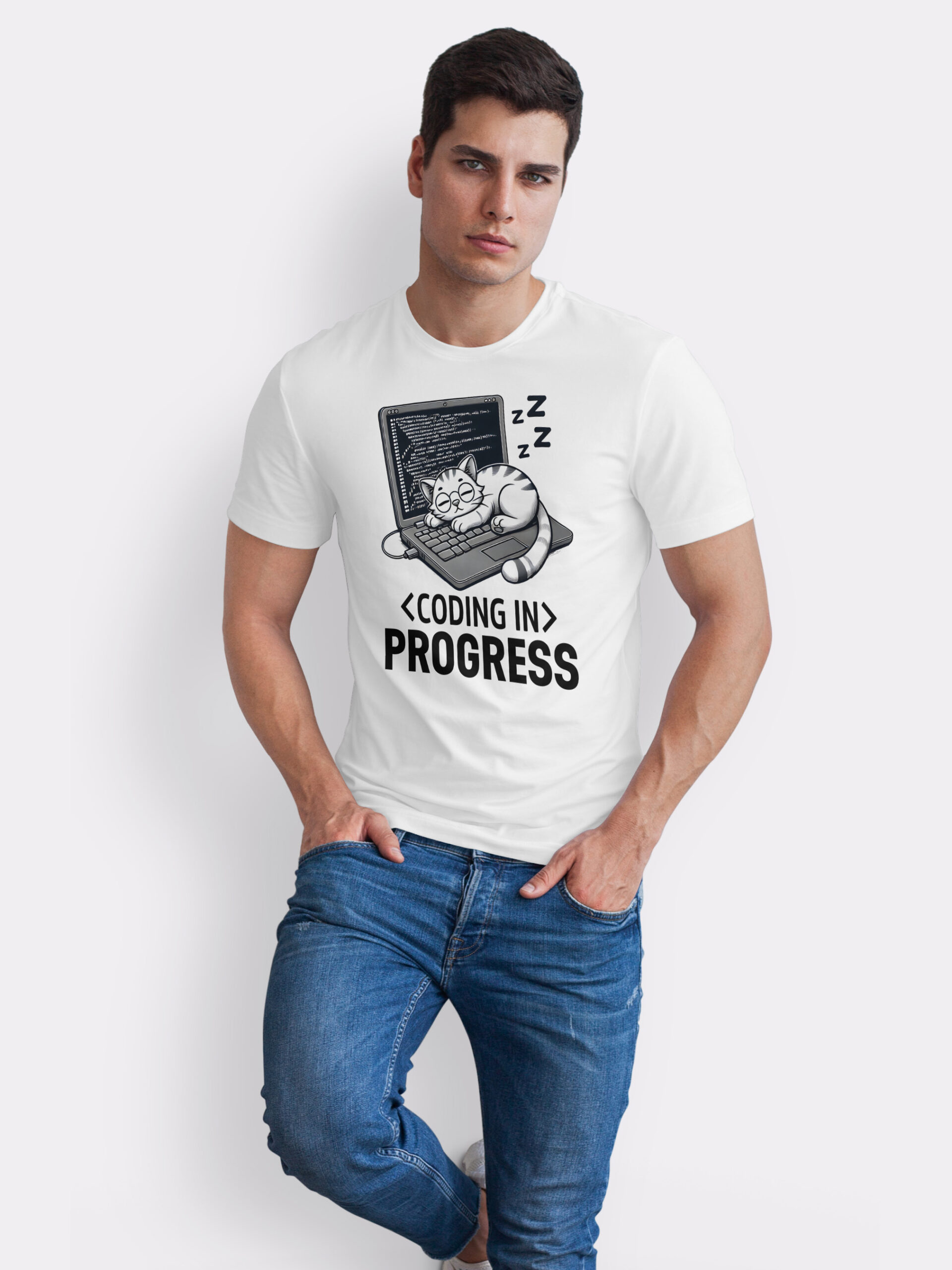 coding in progress t shirt, cat programmer, funny coder tee, software engineer gift, developer shirt, sleeping geeky coding in progress t shirt, cat programmer, funny coder tee, software engineer gift, developer shirt, sleeping geeky