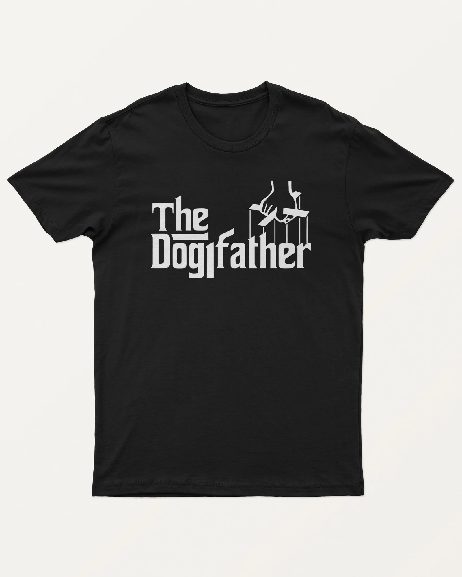 The Dogfather Regular T-Shirt in Black — front The Dogfather Regular T-Shirt in Black — front