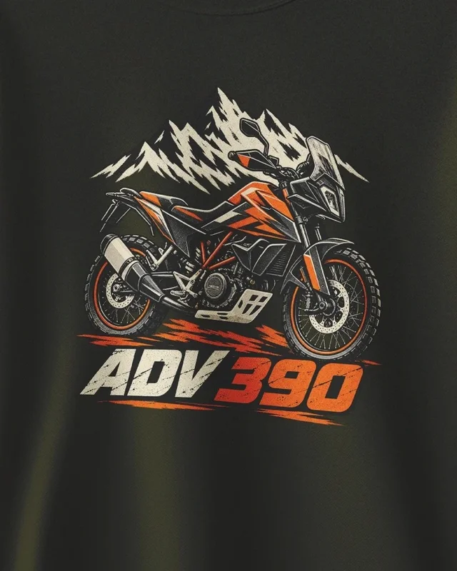 ADV 390 Sweatshirt in Olive Green — design detail