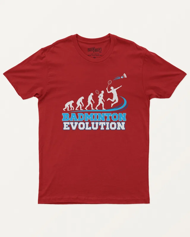 Badminton Evolution Regular T-Shirt in Red — front