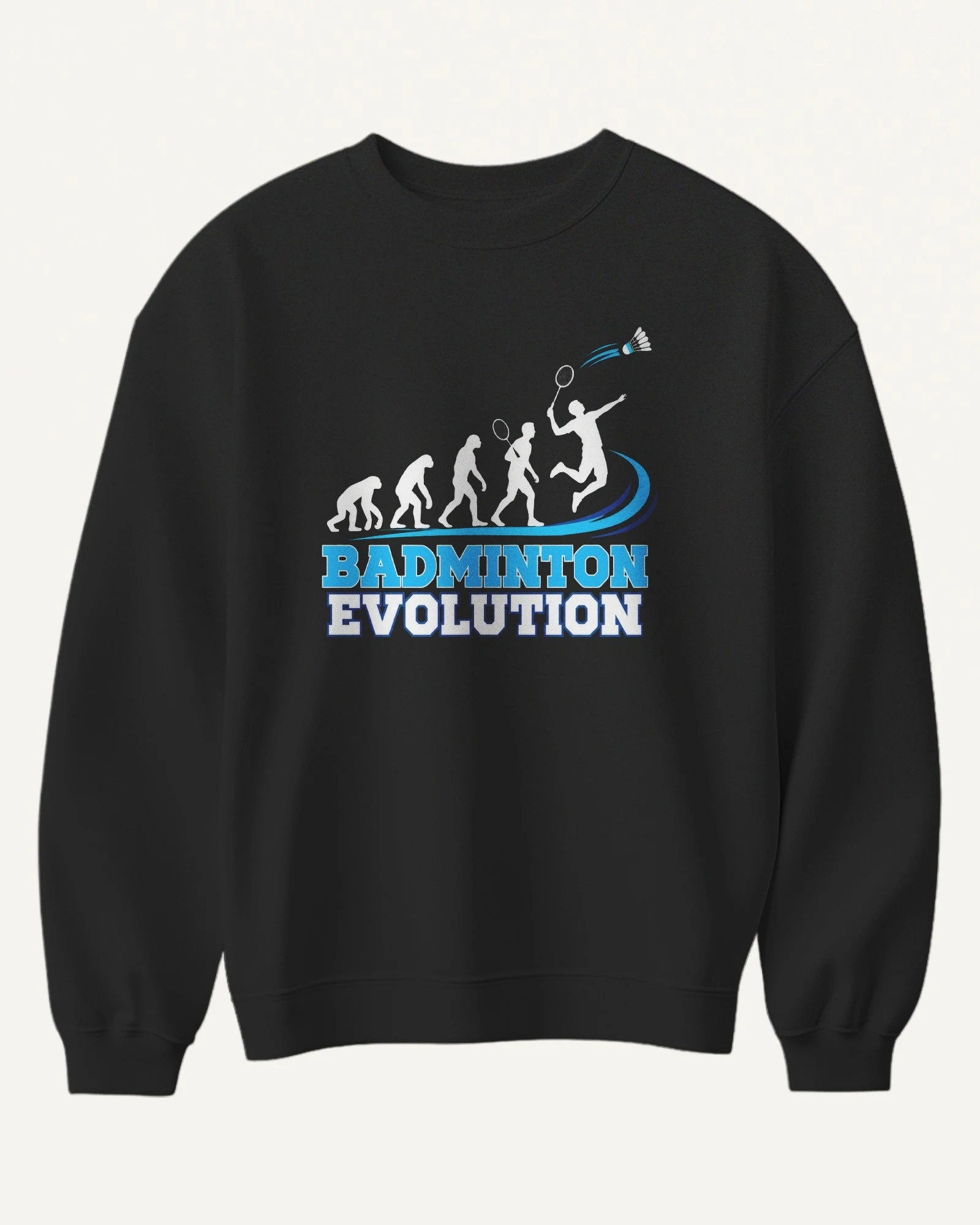 Badminton Evolution Sweatshirt in Black — front Badminton Evolution Sweatshirt in Black — front