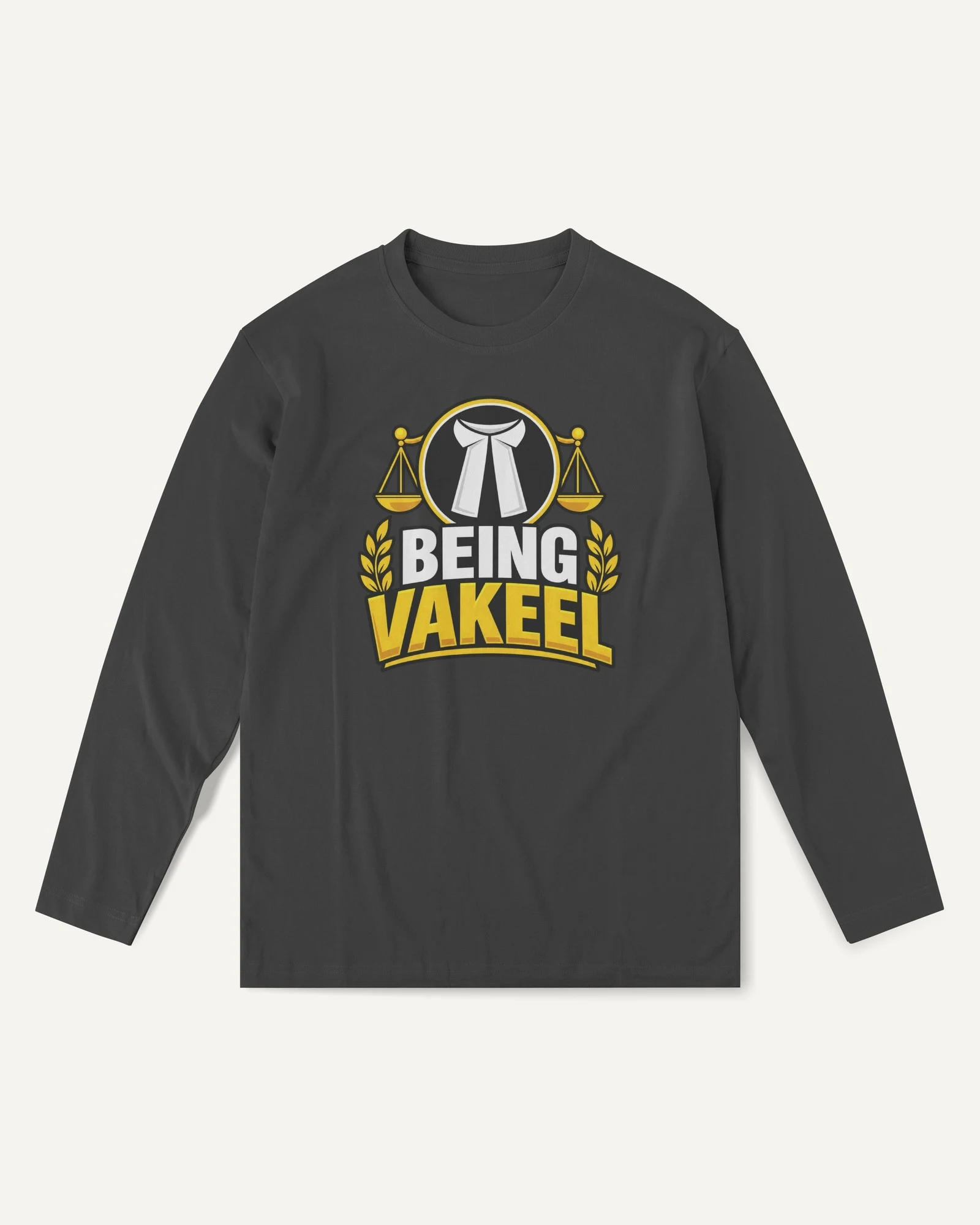 Being Vakeel Long-Sleeve T-Shirt in Black — front Being Vakeel Long-Sleeve T-Shirt in Black — front