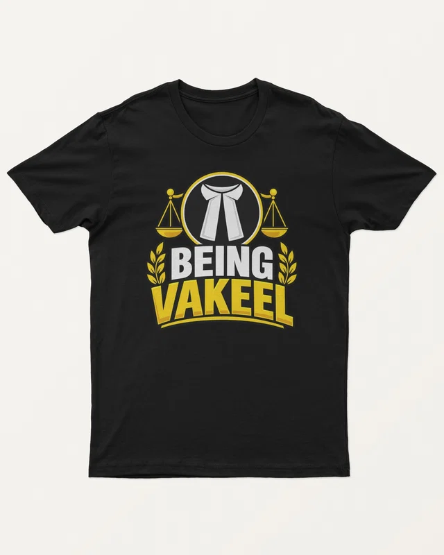 Being Vakeel Regular T-Shirt in Black — front