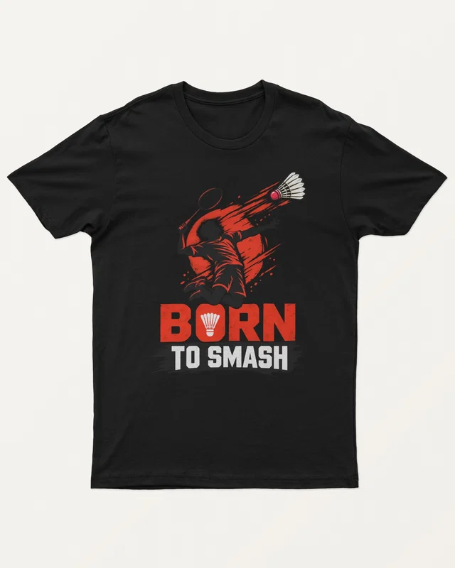 Born to Smash Regular T-Shirt in Black — front