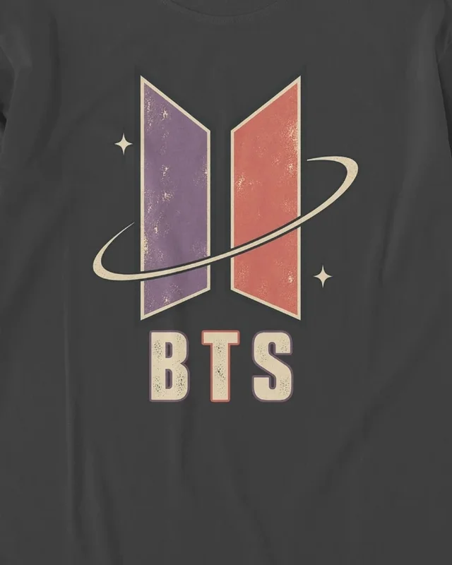 BTS Galaxy Long-Sleeve T-Shirt in Black — design detail