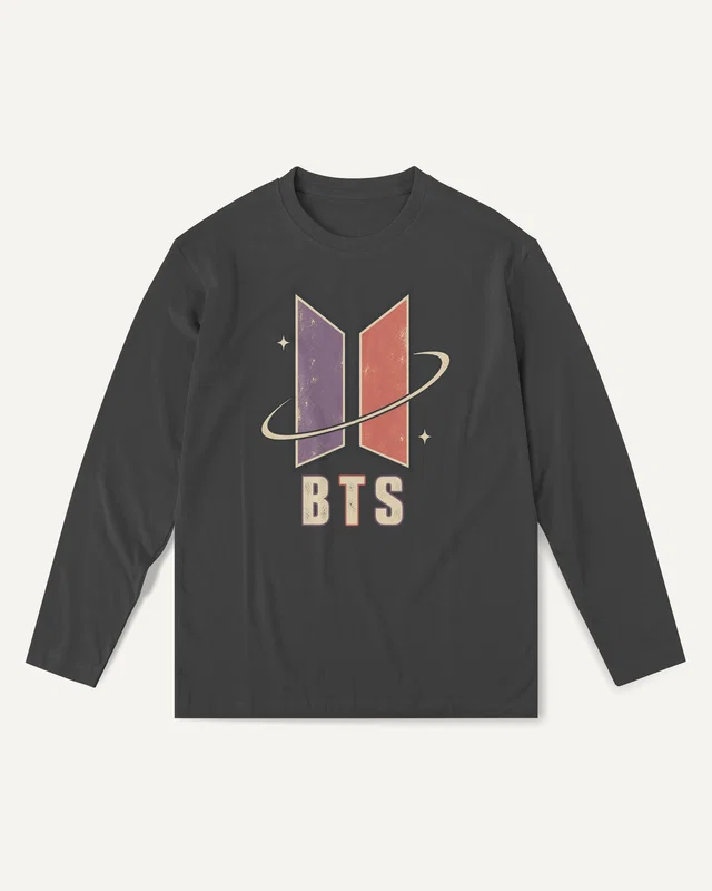 BTS Galaxy Long-Sleeve T-Shirt in Black — front