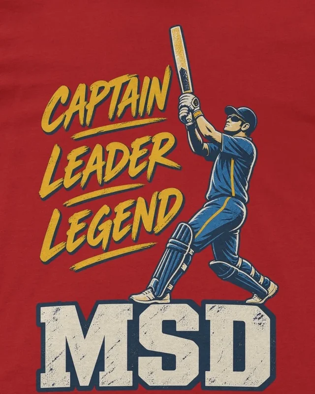Captain Leader Legend MSD Regular T-Shirt in Red — design detail