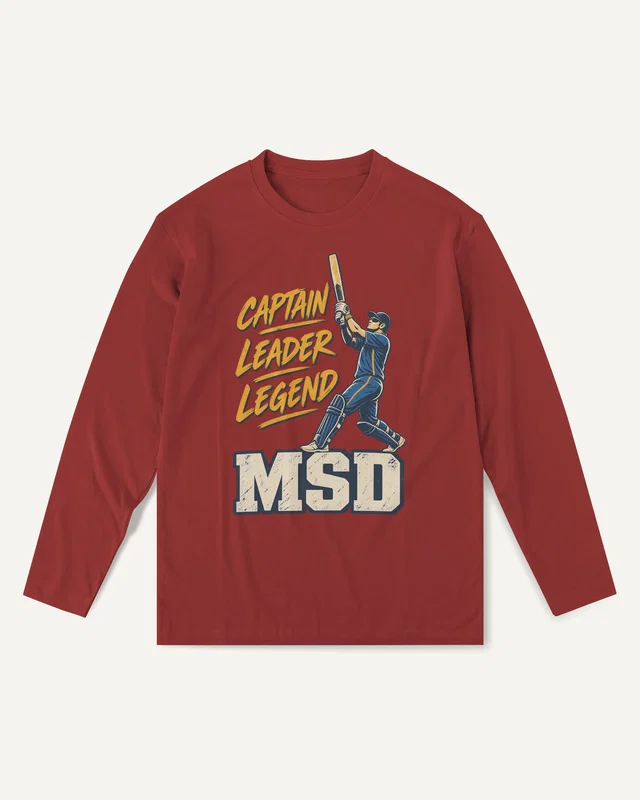 Captain Leader Legend MSD Long-Sleeve T-Shirt in Red — front