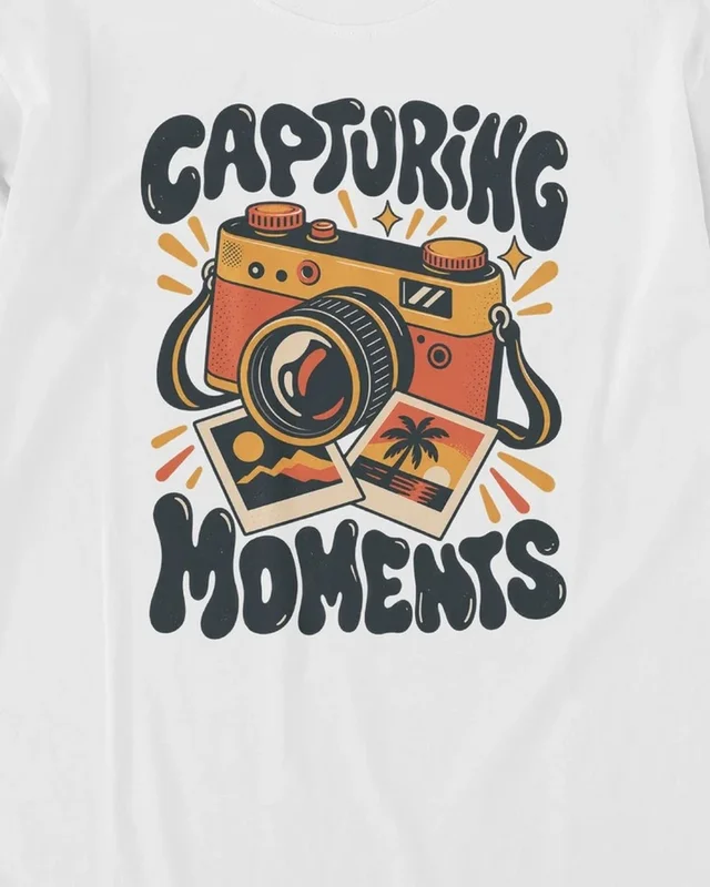 Capturing Moments Long-Sleeve T-Shirt in White — design detail