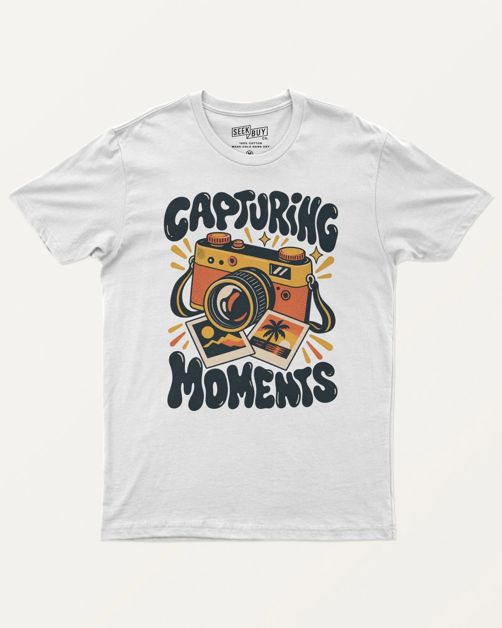 Capturing Moments Regular T-Shirt in White — front Capturing Moments Regular T-Shirt in White — front