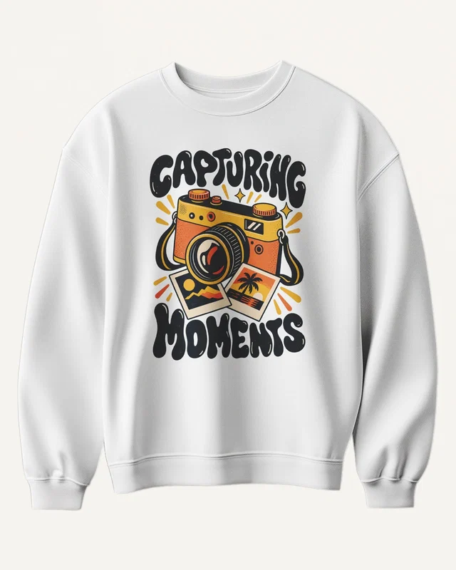 Capturing Moments Sweatshirt in White — front