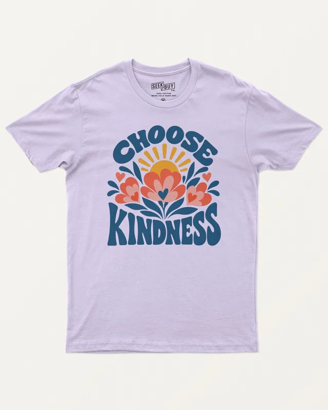 Choose Kindness Regular T-Shirt in Lavender — front