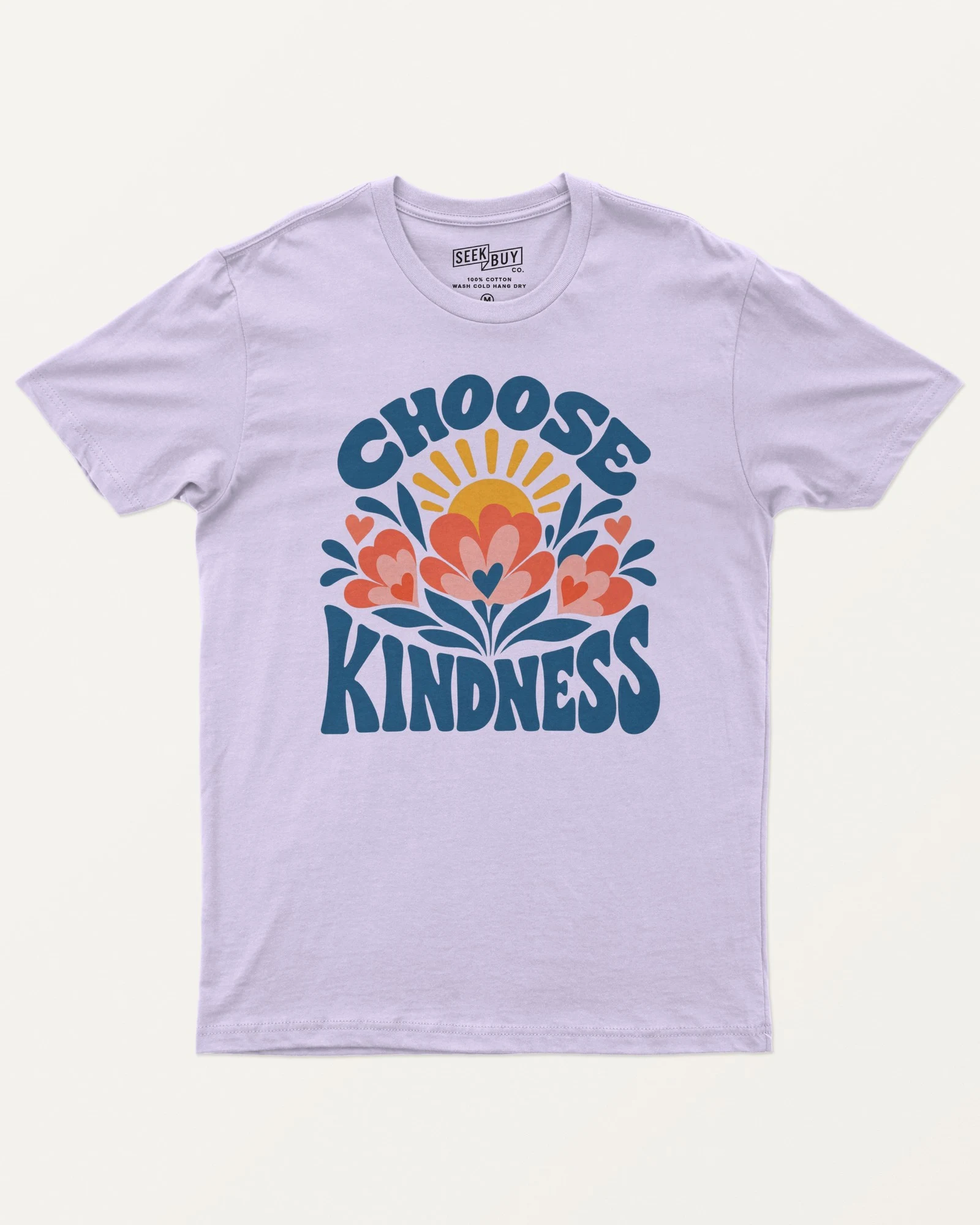 Choose Kindness Regular T-Shirt in Lavender — front Choose Kindness Regular T-Shirt in Lavender — front
