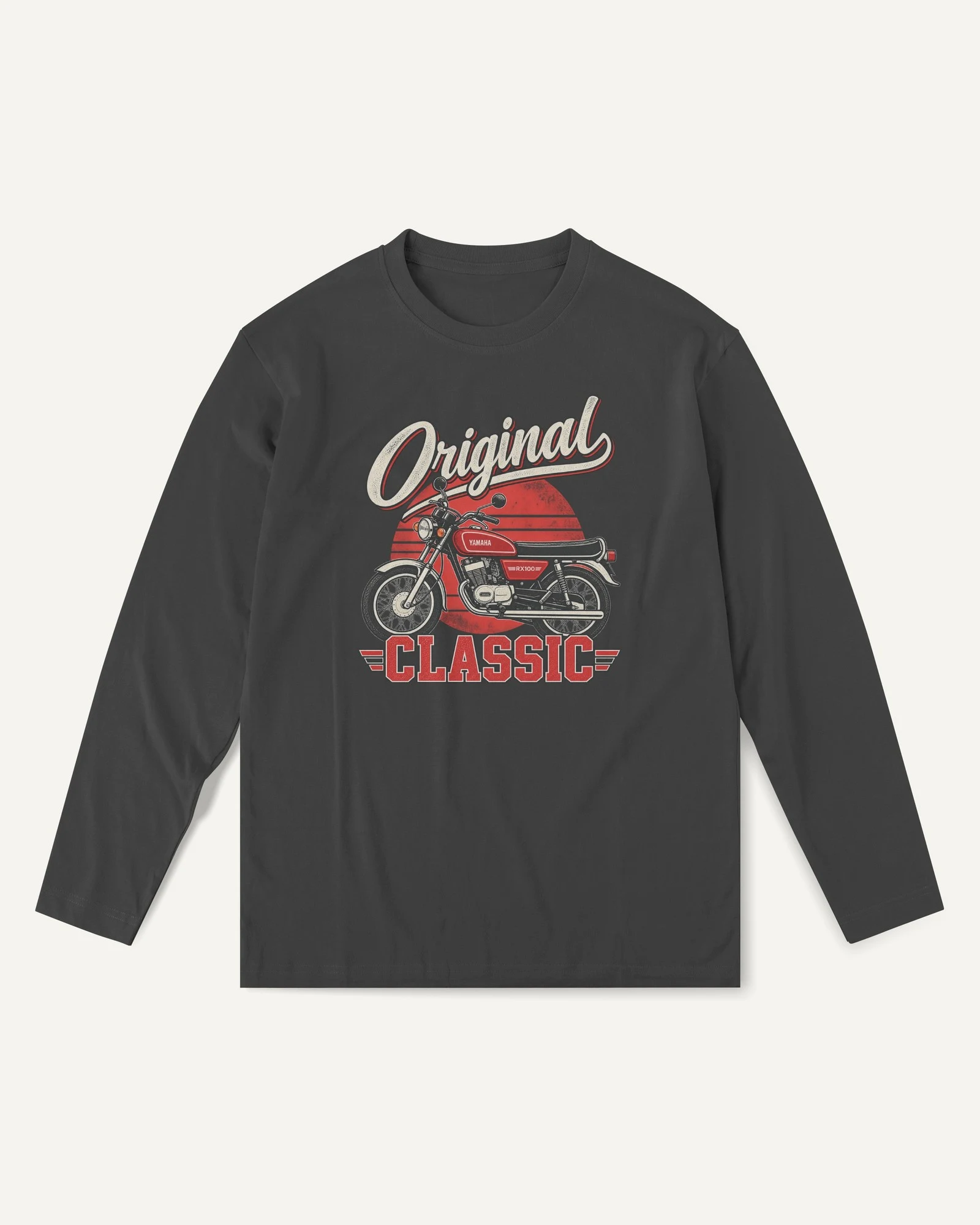 Original Classic RX100 Long-Sleeve T-Shirt in Black — front Original Classic RX100 Long-Sleeve T-Shirt in Black — front