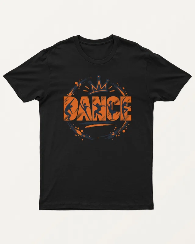 Dance Crown Regular T-Shirt in Black — front