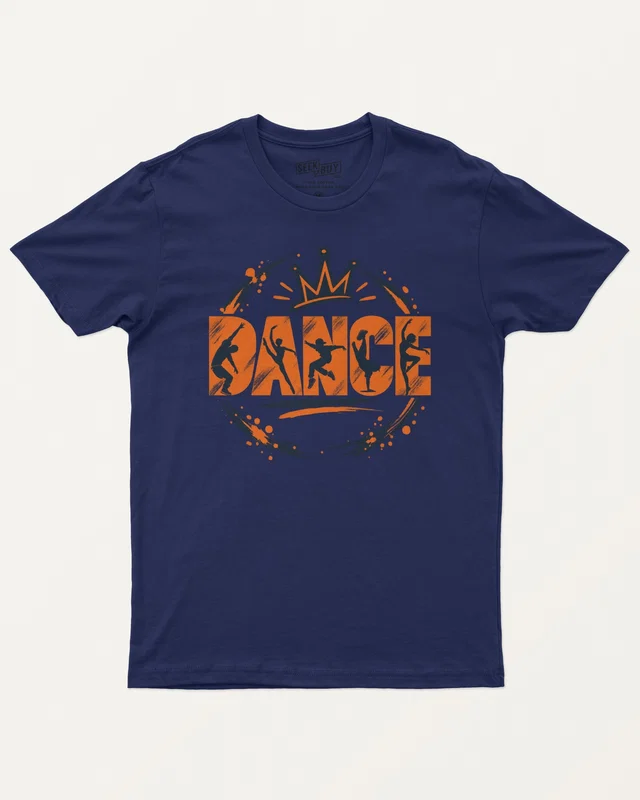 Dance Crown Regular T-Shirt in Royal Blue — front