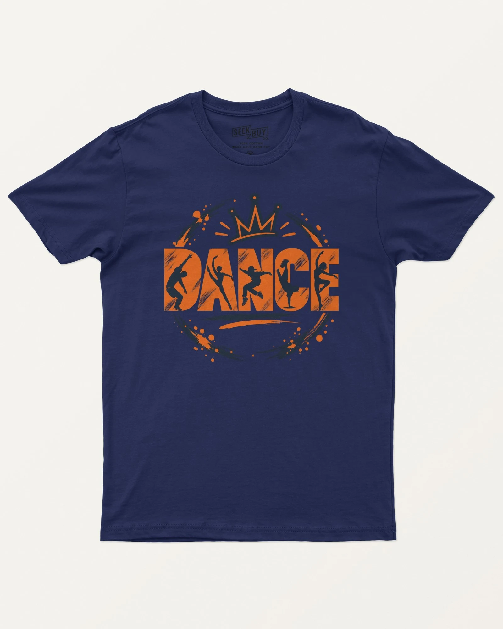 Dance Crown Regular T-Shirt in Royal Blue — front Dance Crown Regular T-Shirt in Royal Blue — front