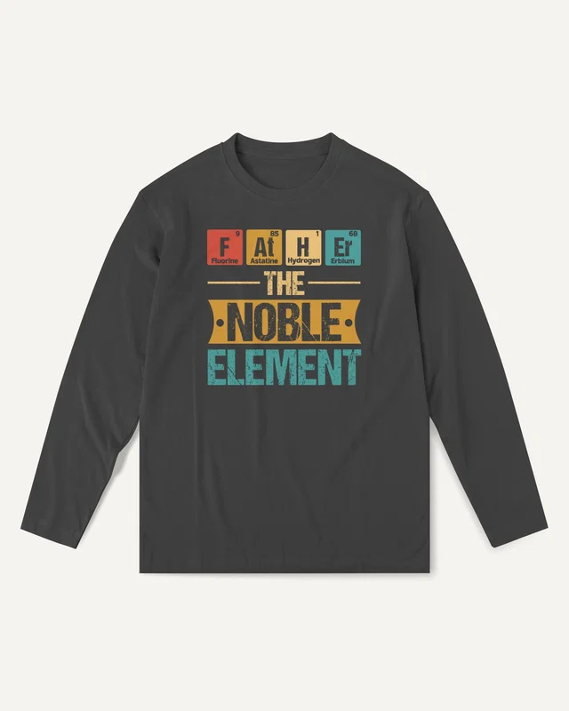 Father the Noble Element Long-Sleeve T-Shirt in Black — front