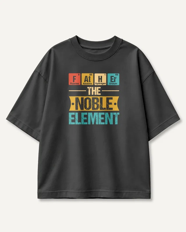 Father the Noble Element Oversized T-Shirt in Black — front