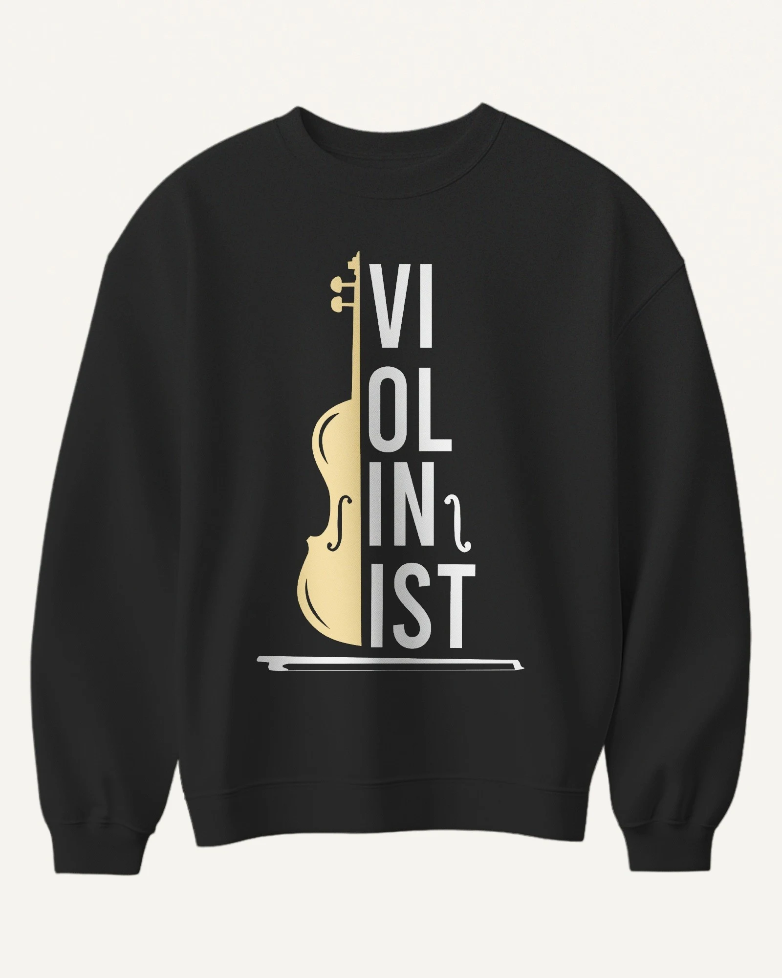 Violinist Sweatshirt in Black — front Violinist Sweatshirt in Black — front