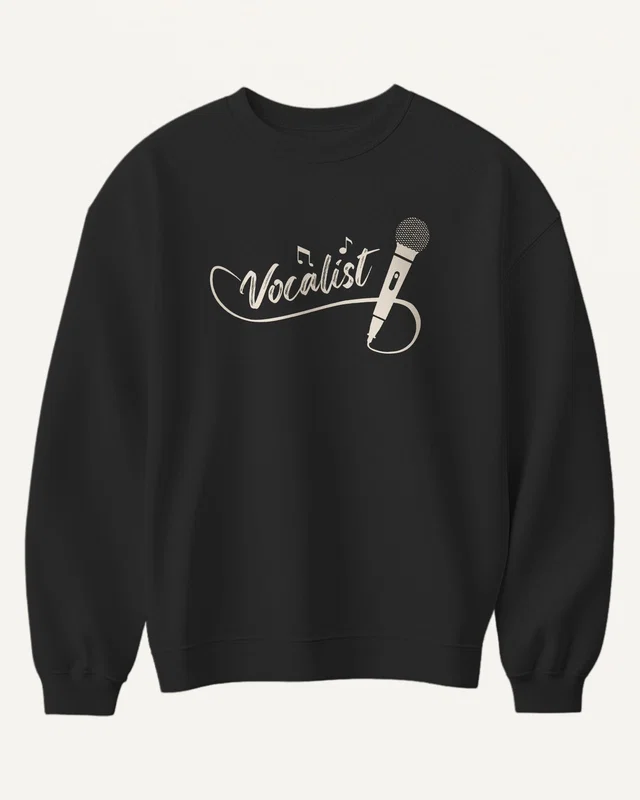 Vocalist Sweatshirt in Black — front