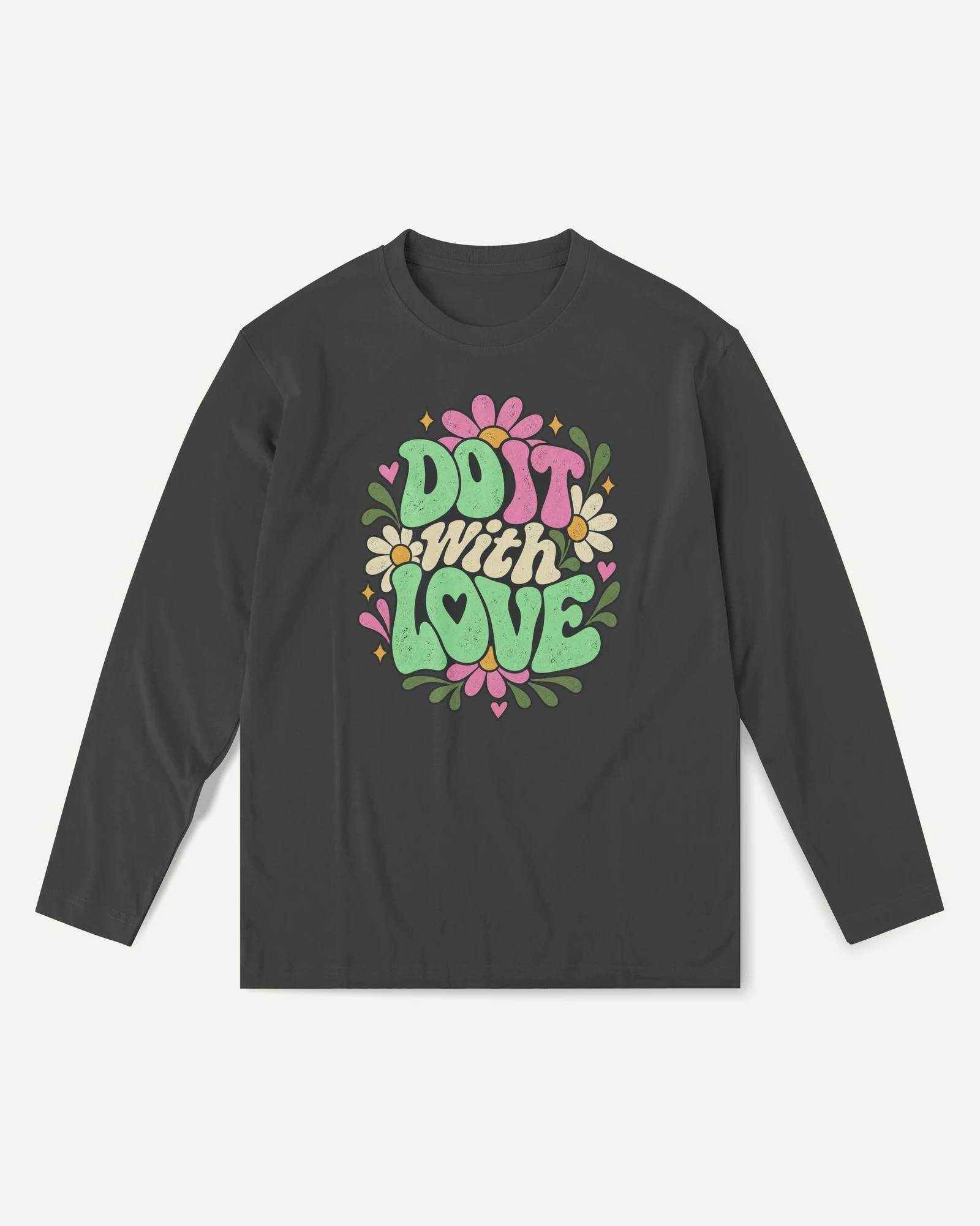 Do It with Love Long-Sleeve T-Shirt in Black — front Do It with Love Long-Sleeve T-Shirt in Black — front