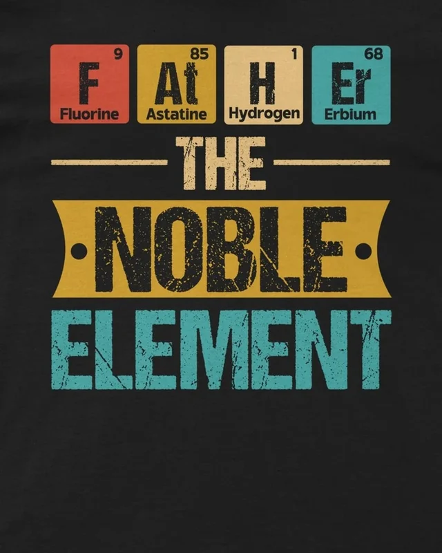 Father the Noble Element Regular T-Shirt in Black — design detail