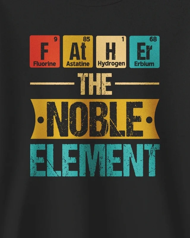 Father the Noble Element Sweatshirt in Black — design detail