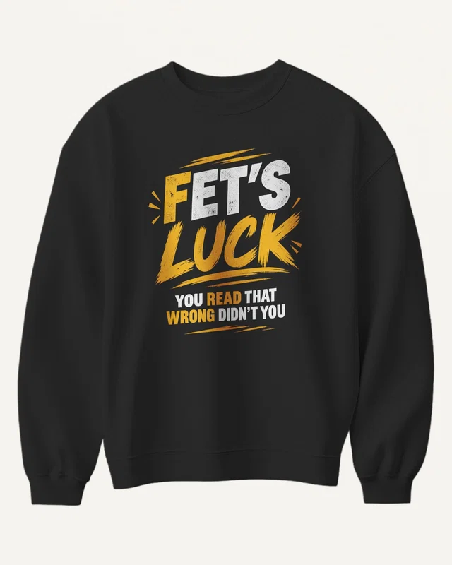 Fet's Luck Sweatshirt in Black — front