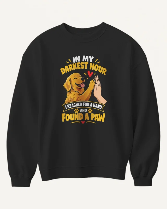 Found a Paw Sweatshirt in Black — front