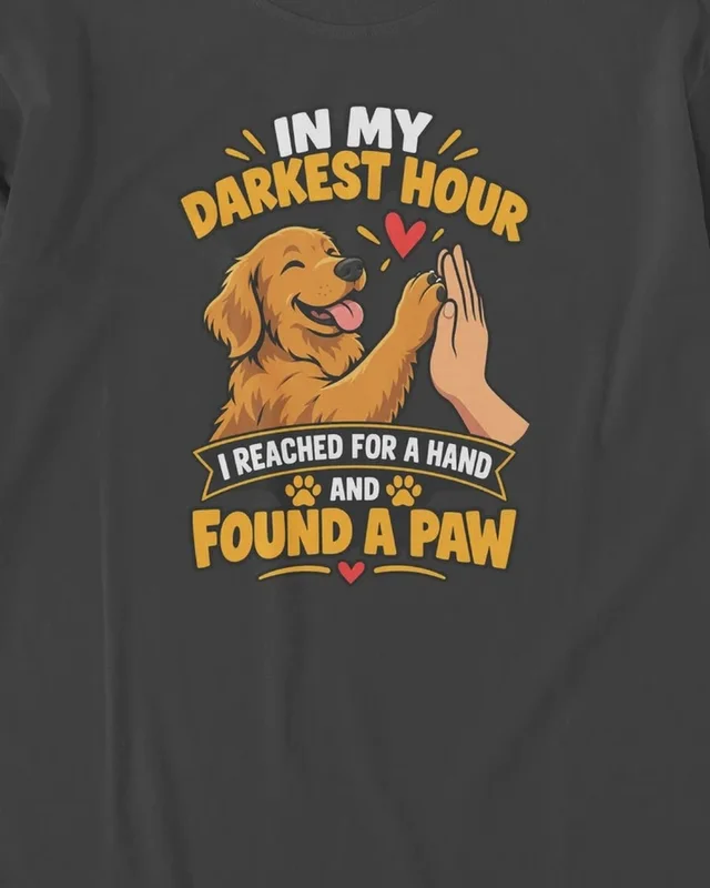 Found a Paw Long-Sleeve T-Shirt in Black — design detail