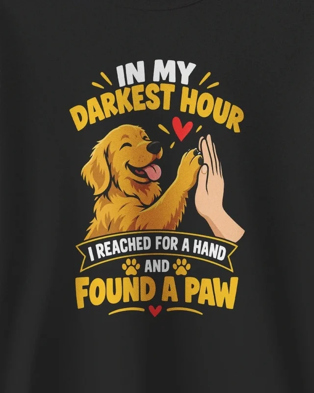 Found a Paw Sweatshirt in Black — design detail