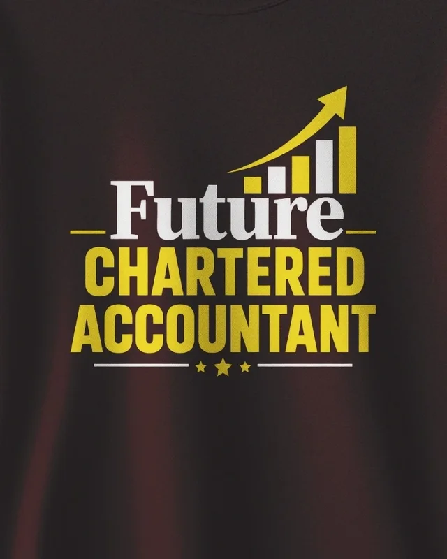 Future Chartered Accountant Sweatshirt in Maroon — design detail