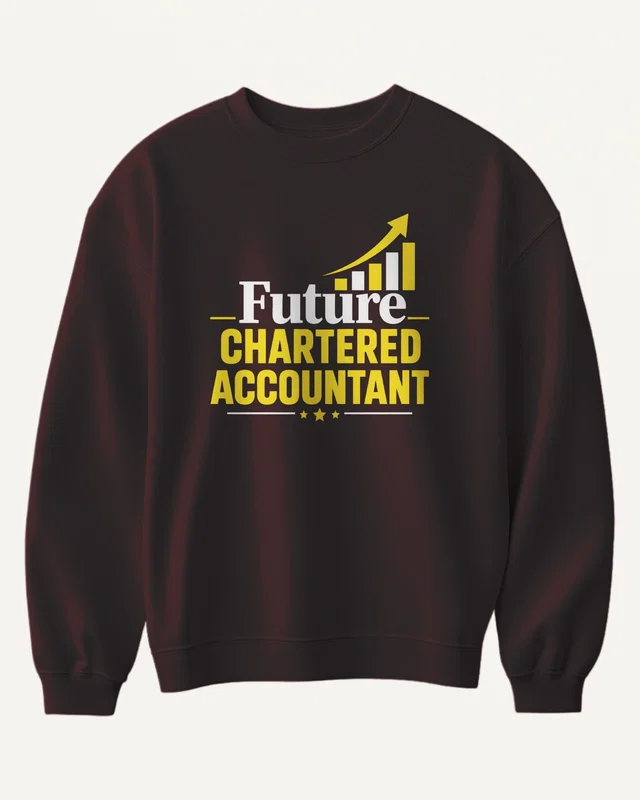 Future Chartered Accountant Sweatshirt in Maroon — front