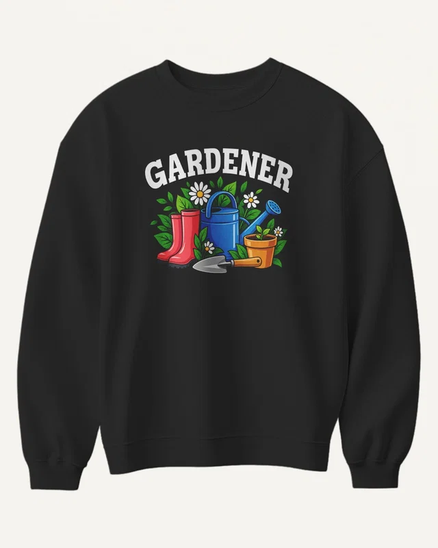 Gardener Sweatshirt in Black — front