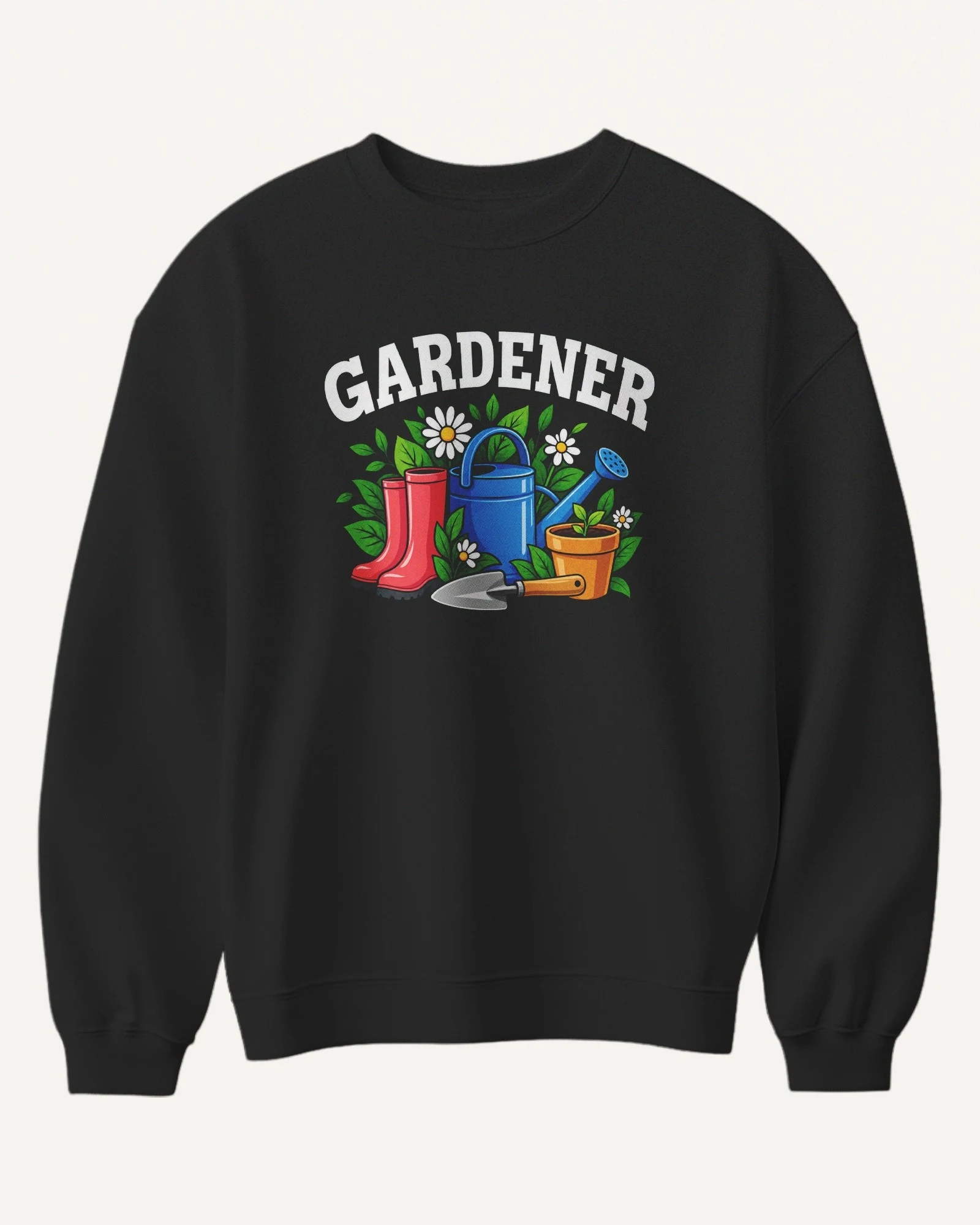 Gardener Sweatshirt in Black — front Gardener Sweatshirt in Black — front