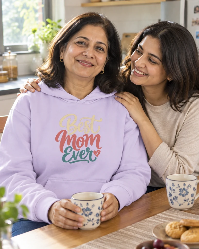 Best Mom Ever Graphic Hoodie in Lavender — For Mom