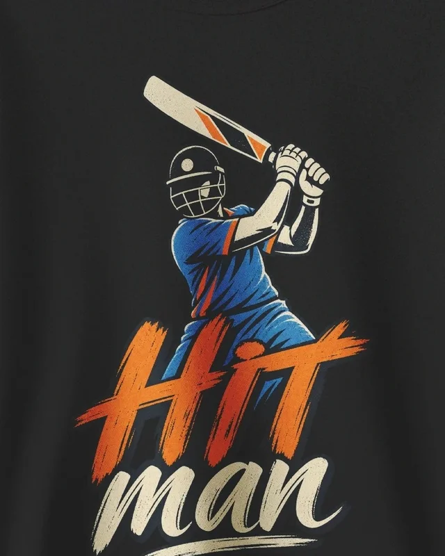Hitman Cricket Sweatshirt in Black — design detail