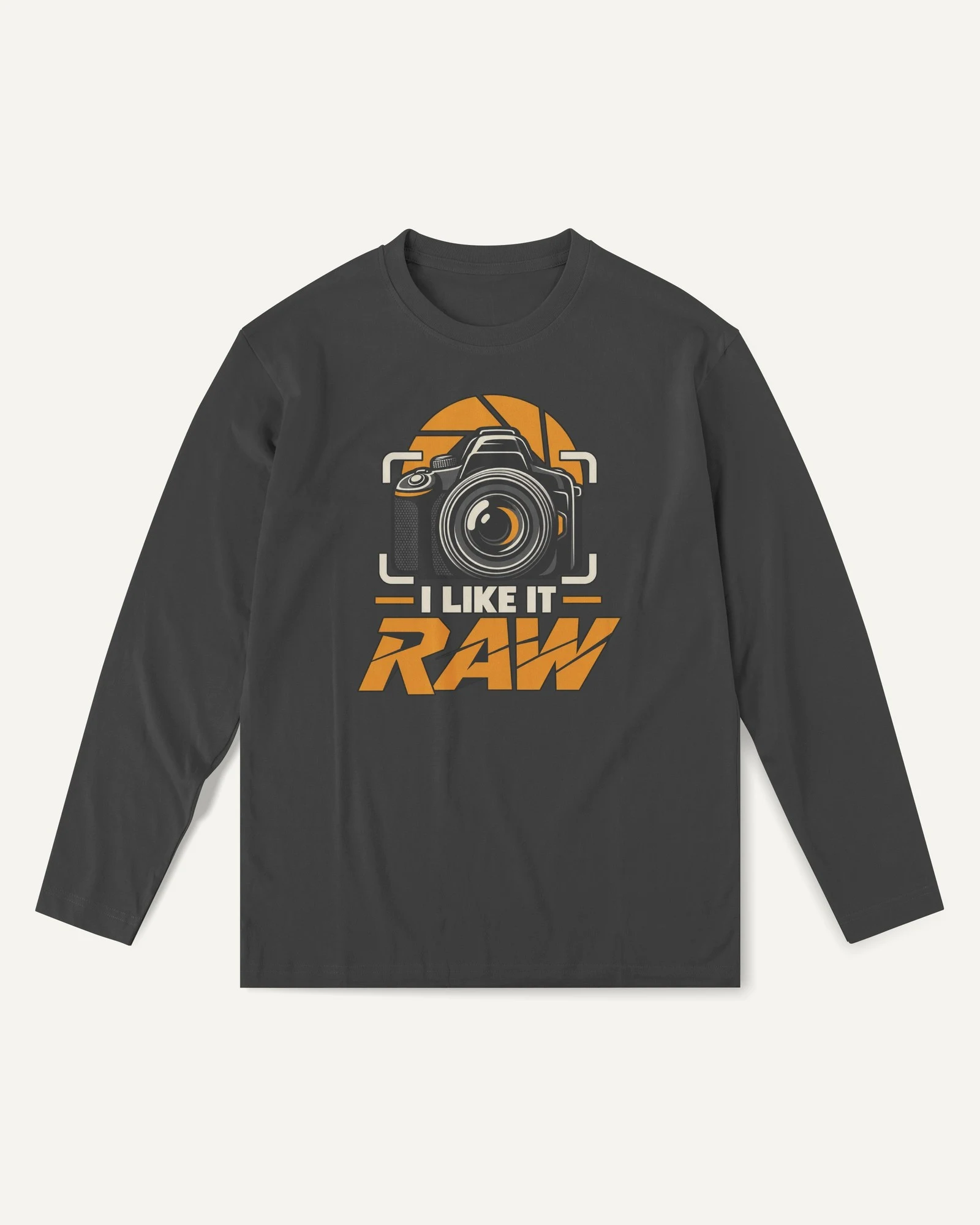 I Like It Raw Long-Sleeve T-Shirt in Black — front I Like It Raw Long-Sleeve T-Shirt in Black — front