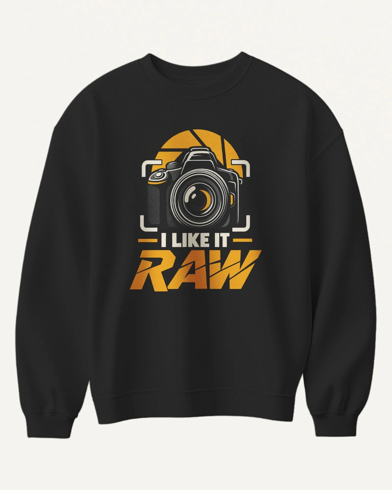 I Like It Raw Sweatshirt in Black — front I Like It Raw Sweatshirt in Black — front