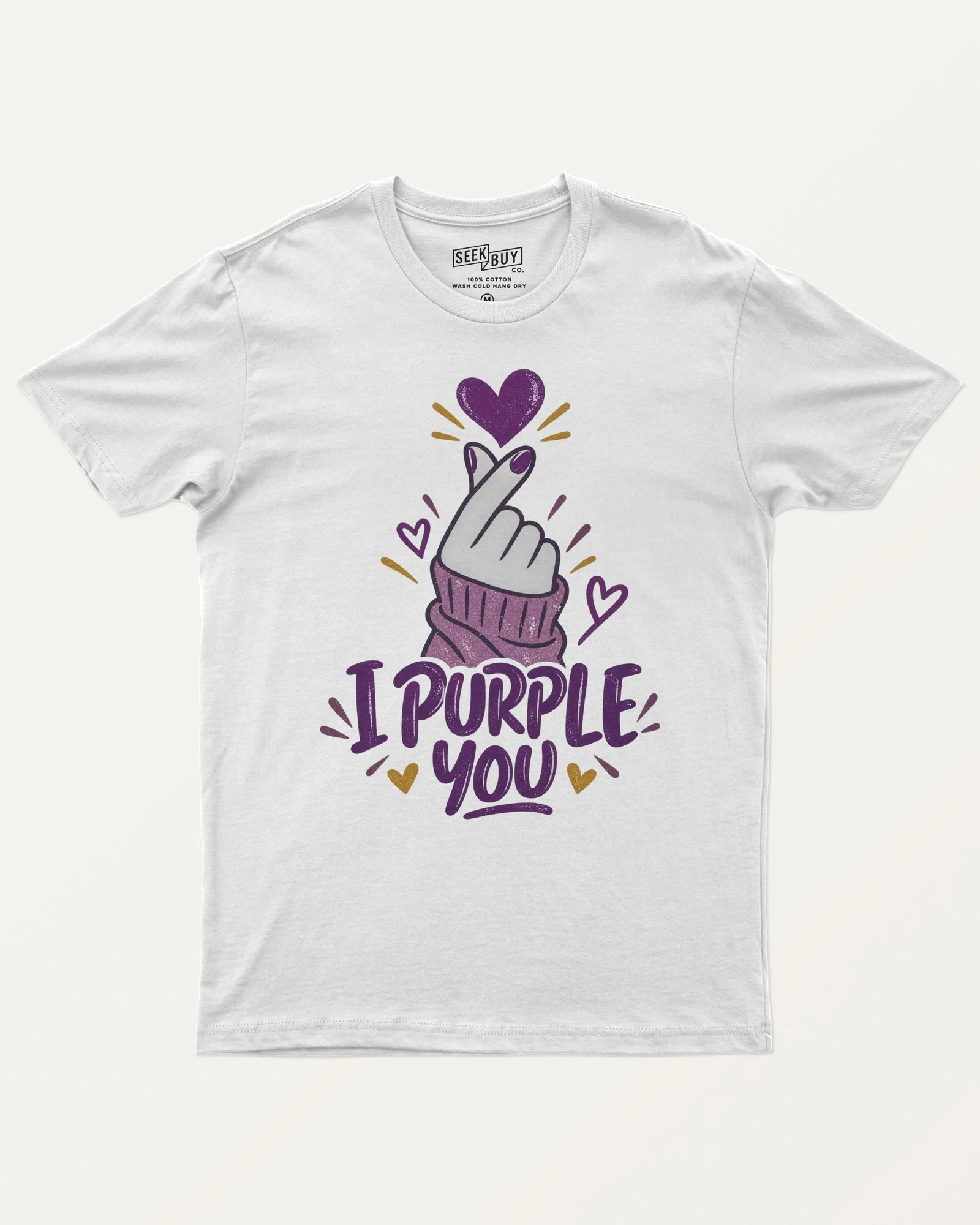 I Purple You Regular T-Shirt in White — front I Purple You Regular T-Shirt in White — front