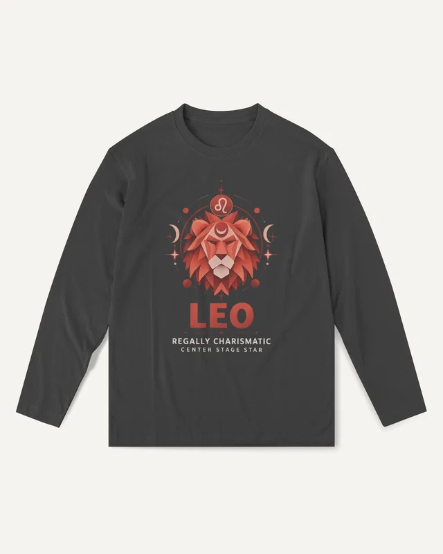 Leo Long-Sleeve T-Shirt in Black — front