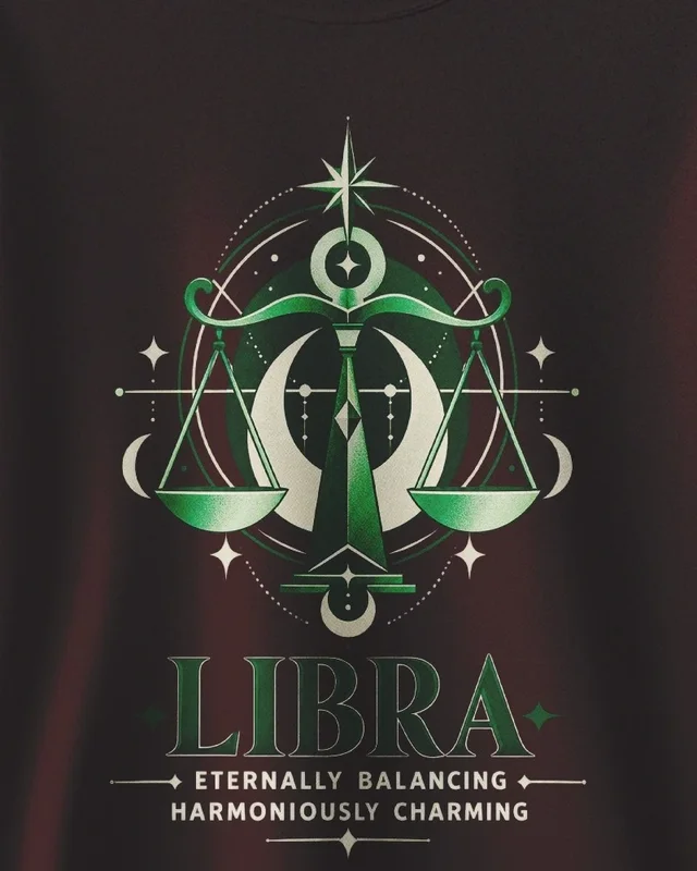Libra Sweatshirt in Maroon — design detail
