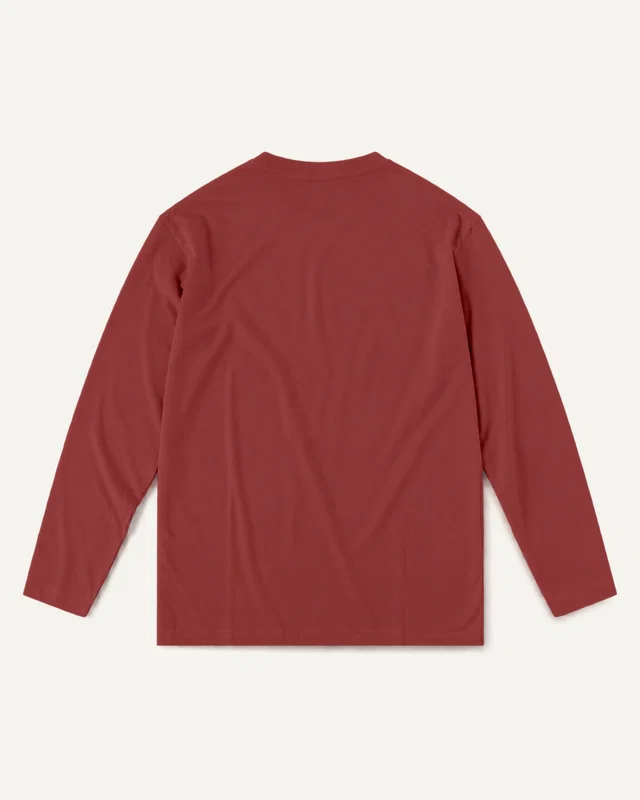 Men's Full Sleeve T-Shirt in Red — plain back