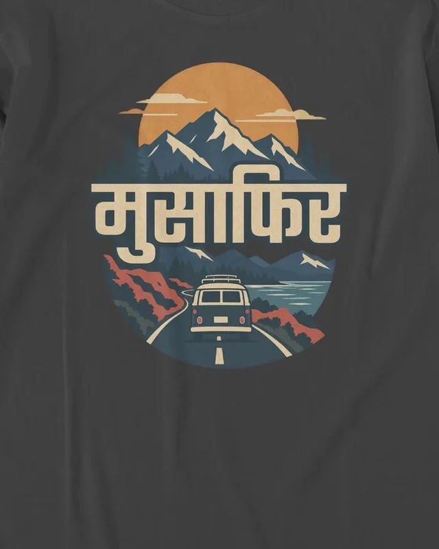 Musafir Long-Sleeve T-Shirt in Black — design detail