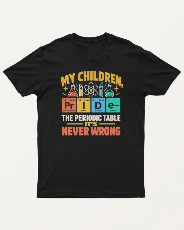 My Children My Pride Regular T-Shirt in Black — front