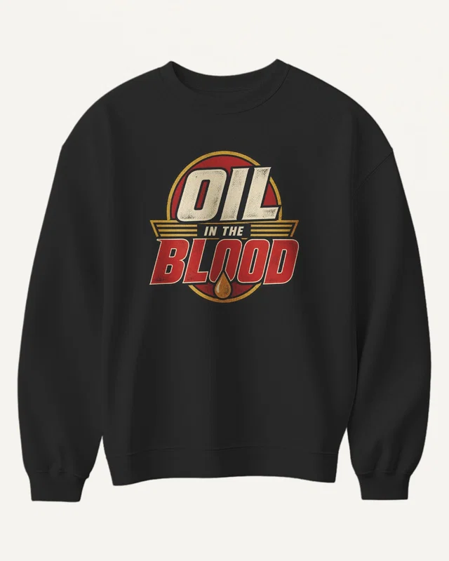Oil in the Blood Sweatshirt in Black — front
